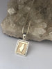 Load image into Gallery viewer, 9K Gold &amp; Sterling Silver Map of Israel Pendant with White CZ - Land of Israel Jewelry | Bar Mitzvah Gift | Father&#39;s Gift | Mother&#39;s Gift