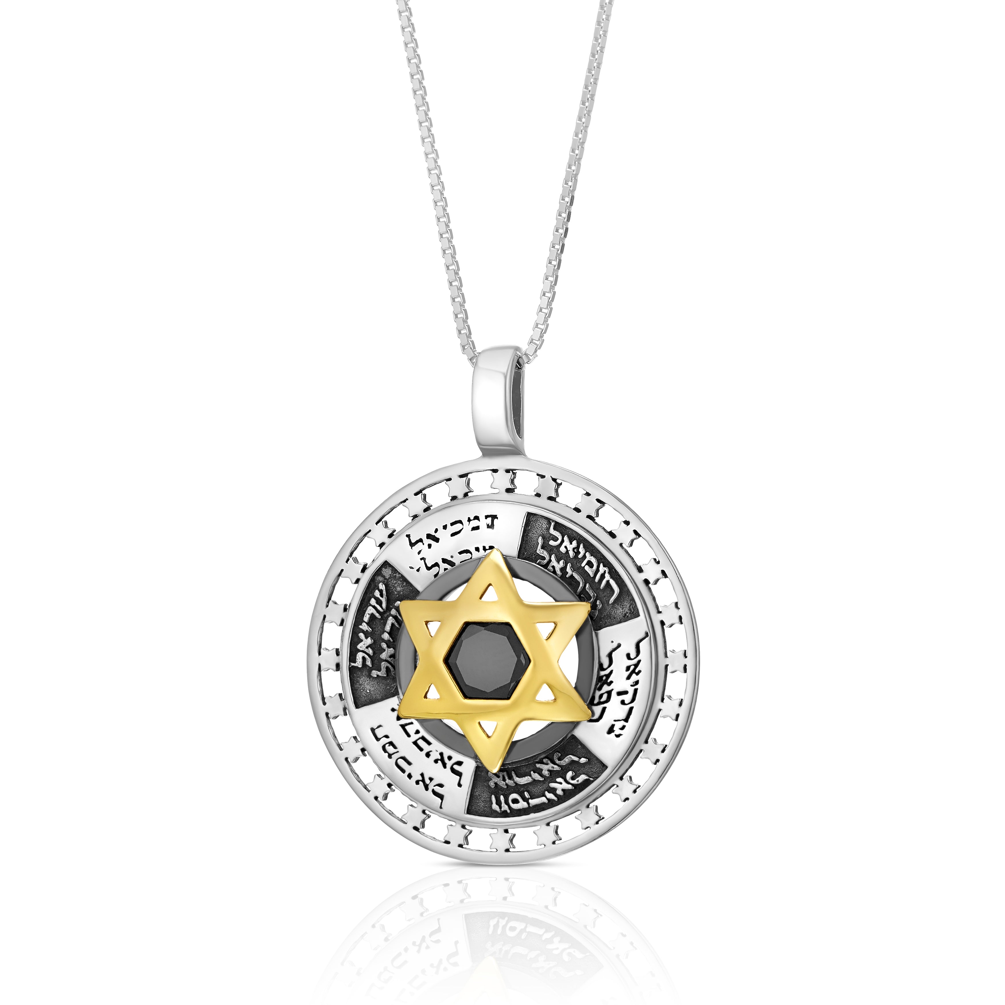 Silver pendant with a gold Star