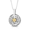 Angels' Names: Silver & Gold Star of David Kabbalah Necklace, men Sterling Silver necklace, jewish jewelry