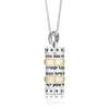 Load image into Gallery viewer, 925 Sterling Silver &amp; 9K Gold Four Blessings Mezuzah Pendant with Star of David Pattern