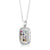 The Priestly Breastplate for Genesis, A rectangular pendant 925 Sterling Silver, With white zircon stones around , Choshen