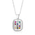 The Priestly Breastplate for Genesis, A rectangular pendant 925 Sterling Silver, With white zircon stones around , Choshen