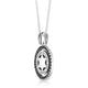 A Silver Wheel Necklace, Star of David - Traveler's Prayer With black zircon stones, Ki Malachav Yetzaveh Lach Lishmorcha Bechol Deracheicha