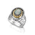 Angels' Names: Silver and Gold Ring with Labradorite Stone