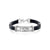 Shema Israel: Silver and Leather Bracelet with Stars of David - Choice of Colors Black Leather Men’s Bracelet