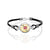 Pomegranate Bracelet , Silver and gold with Black Leather Bracelet ,Rubies and Emeralds Stones a gift for her, birthstone Bracelet