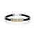 9K Gold, Sterling Silver and silicon Bracelet with Three Blessing Inscriptions, Personalized Gift
