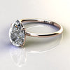 Load image into Gallery viewer, Pear cut moissanite engagement ring, 10x7mm tear drop 2ct, rose gold 14K