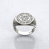 Load image into Gallery viewer, Hebrew Ring | Custom Silver Kabbalah Men&#39;s Engraved Signet Ring | Personalized Jewish Jewelry | Blessing Men&#39;s Gift