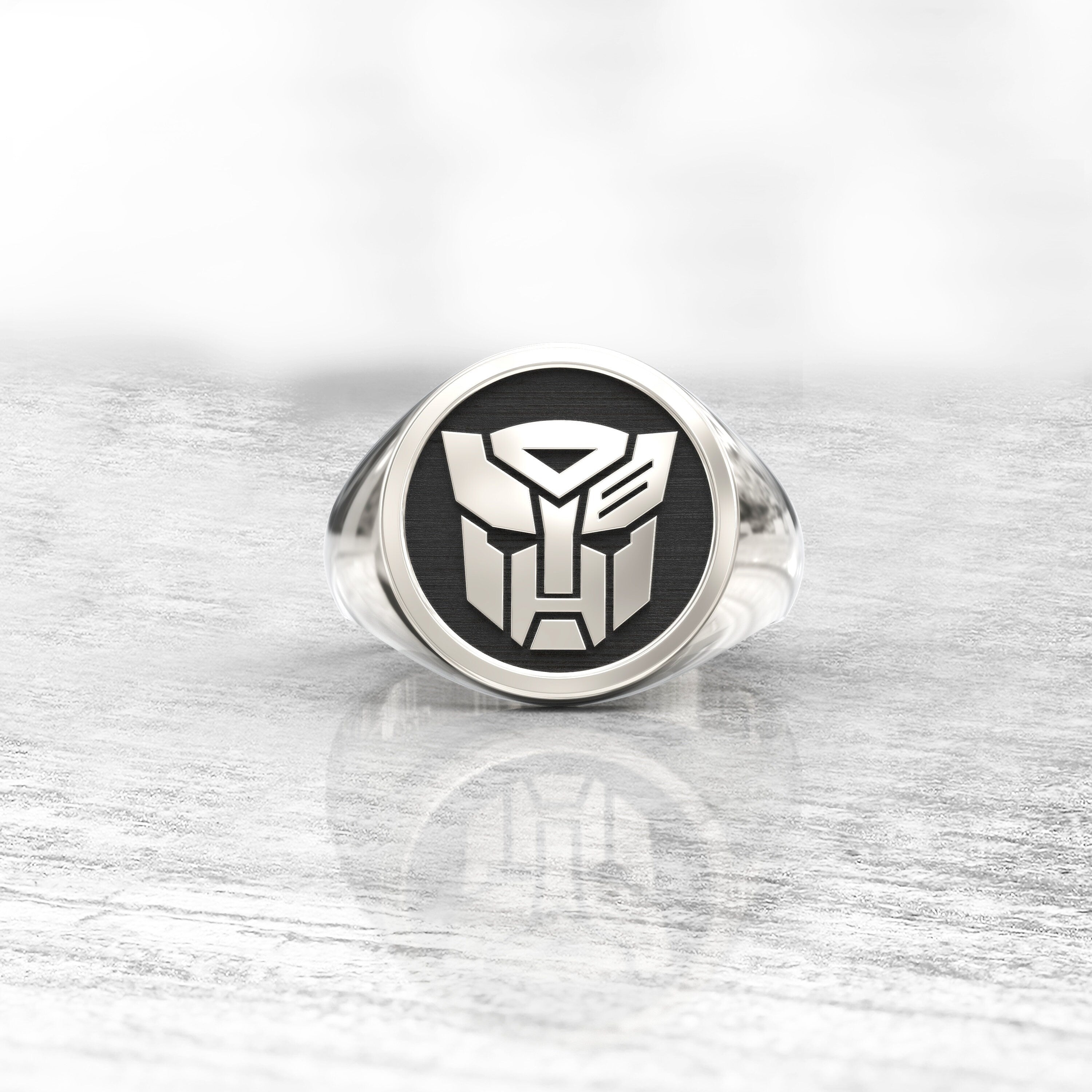 Monogram ring. Sterling silver ring. Silver monogram ring. Signet silver ring. Personalized signet ring. transformers. gift for men