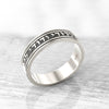 Hebrew Engraved Silver Wedding Band - I am my beloved ring Hebrew Blessing Gift