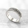 Load image into Gallery viewer, Hebrew Engraved Silver Wedding Band - I am my beloved ring Hebrew Blessing Gift