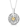 Load image into Gallery viewer, Angels&#39; Names: Silver &amp; Gold Star of David Kabbalah Necklace, men Sterling Silver necklace, jewish jewelry, from israel
