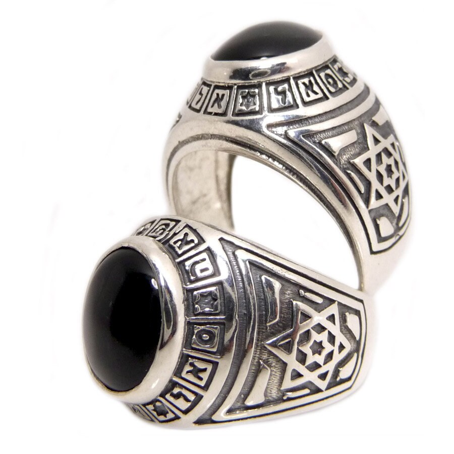 Holy Names: Sterling Silver & Onyx Signet Ring