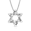 Load image into Gallery viewer, Holy Names: Sterling Silver Interwoven Star of David Necklace | Hebrew Religious Gift | Israeli Gift | Magen David | Blessing Jewelry