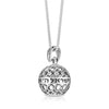 Silver Lace Empty Ball Pendant, Shema Israel, Sterling silver floral lace 3D pendant, Art nouveau pendant, Handmade